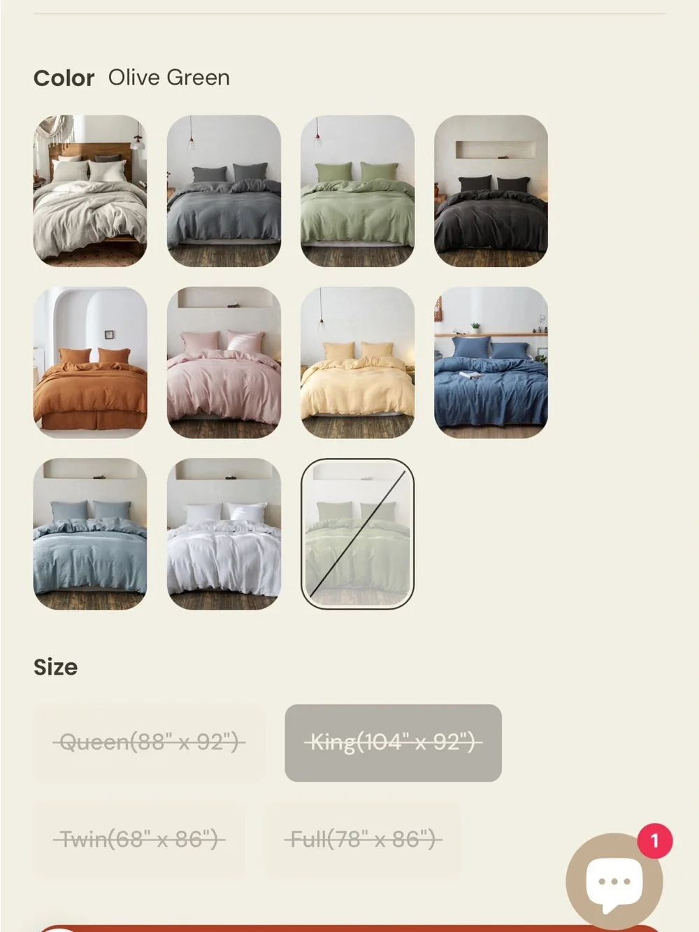 Simple Opulence Linen king Duvet Cover Set - Button Loop